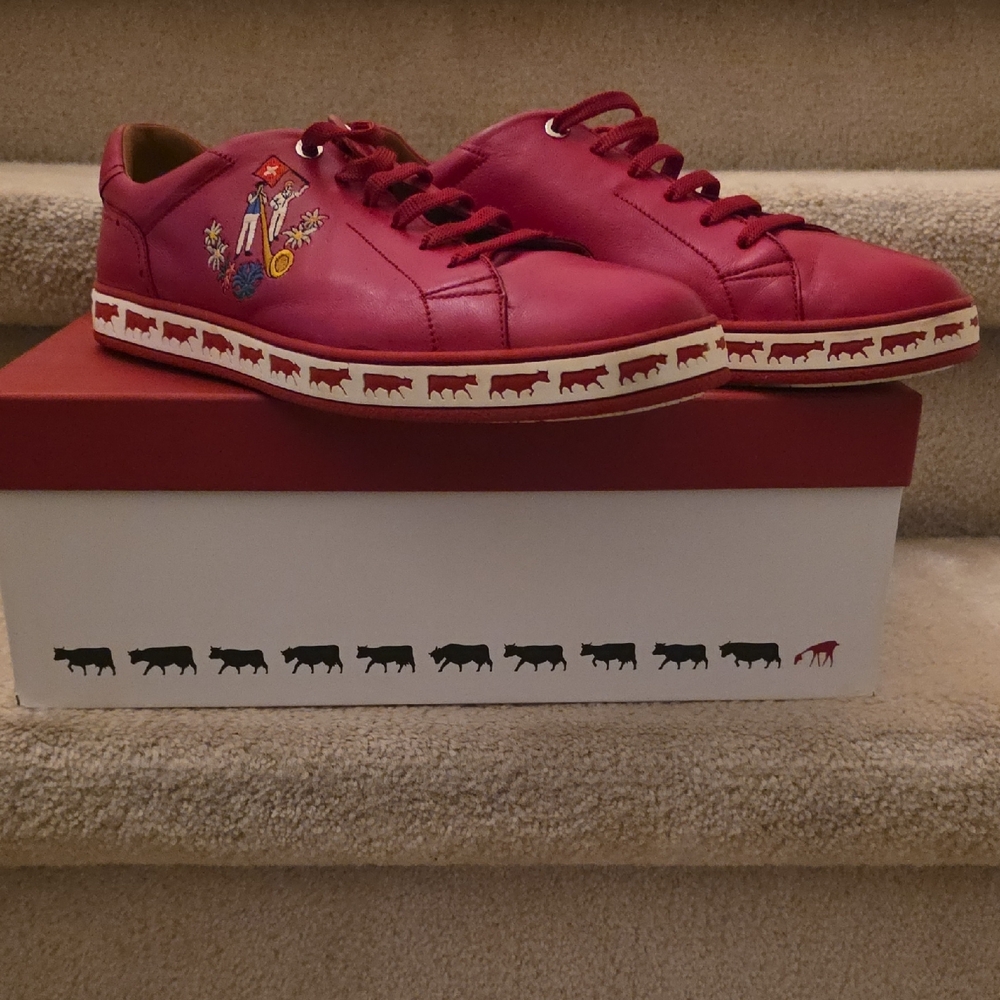 Bally Men's Sneakers in Burgundy and White